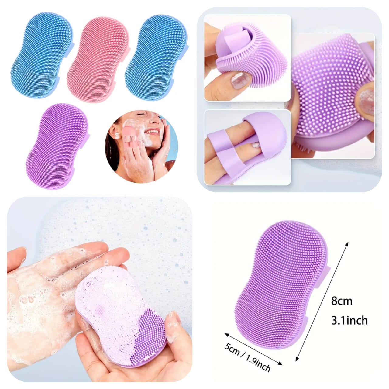 Silicone Finger Face Brush-FlyingCart.pk