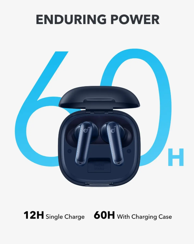 Soundcore P40i Earbuds With Smart Nc And 2 In 1 Charging Case With Phone Stand Blue-FlyingCart.pk