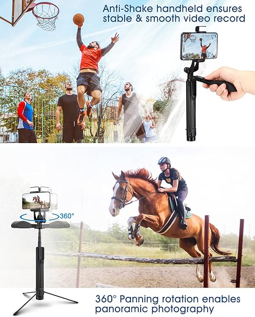 4 in 1 Selfie Stick With Bluetooth Remote and Led