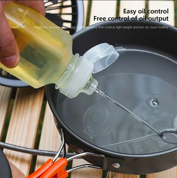 500ML Oil Bottle Plastic Condiment Squeeze Bottles Kitchen Oil Spray