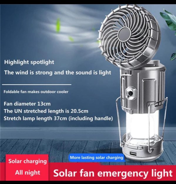 6-in-1 Portable Outdoor LED Camping Lantern with Fan - Flyingcart.pk