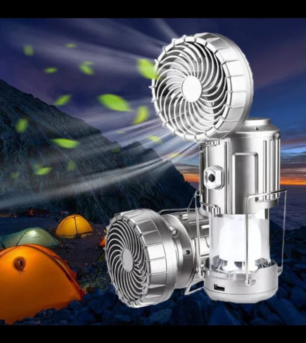6-in-1 Portable Outdoor LED Camping Lantern with Fan - Flyingcart.pk