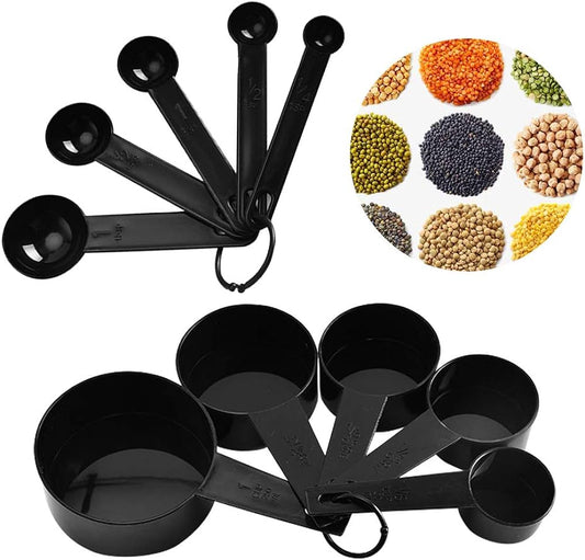 Measuring Spoon Black 10pcs Set - FlyingCart.pk