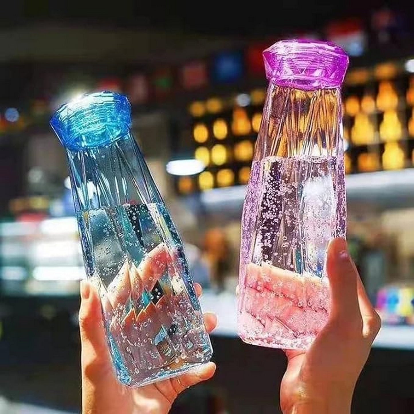 Diamond Glass Water Bottle 400ML - FlyingCart.pk