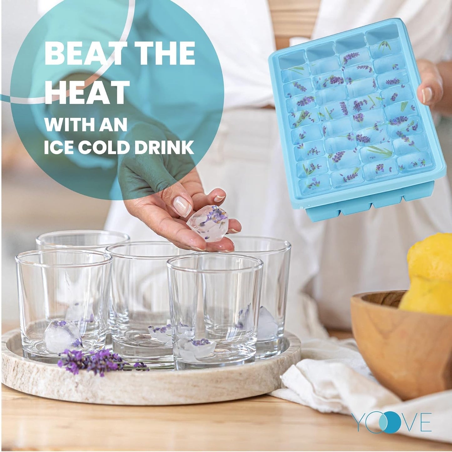 Ice Cube Tray With Lid And Bin 36 Nugget Silicone Ice Tray - FlyingCart.pk
