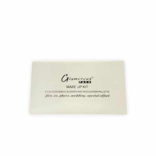 Glamorous Face 8 Colour Terracotta Blush & Shimmer Highlighter Kit - Flyingcart.pk
