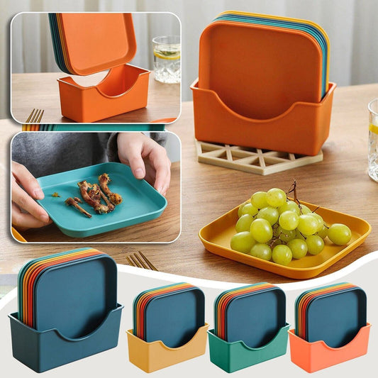 Plastic Plate Set Of 11 Pieces - FlyingCart.pk