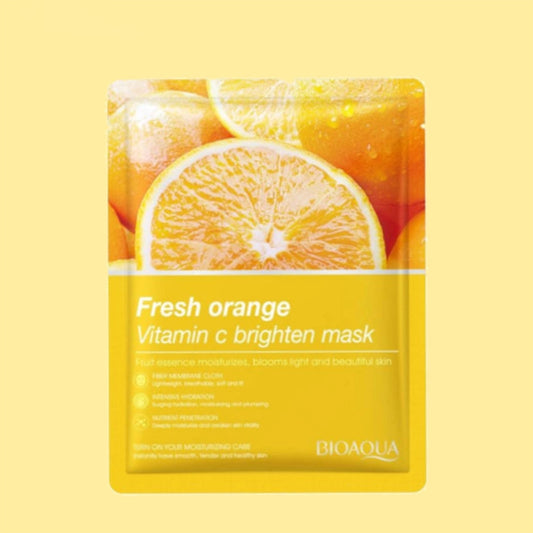 BIOAQUA Fresh Orange Vitamin C Brighten Face Sheet Mask- FlyingCart.pk