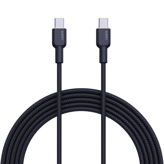 Aukey Circlet Nylon Braided 60w USB C to C Cable – CB-NCC1 - FlyingCart.pk