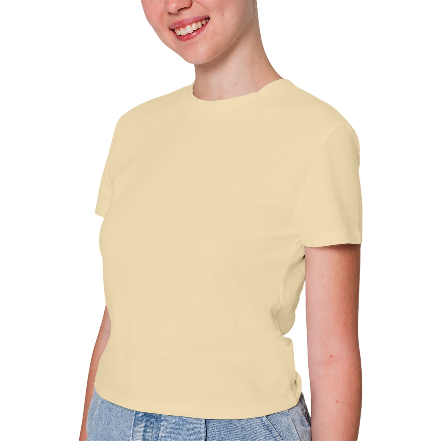 Cream T-Shirt For Women - FlyingCart.pk