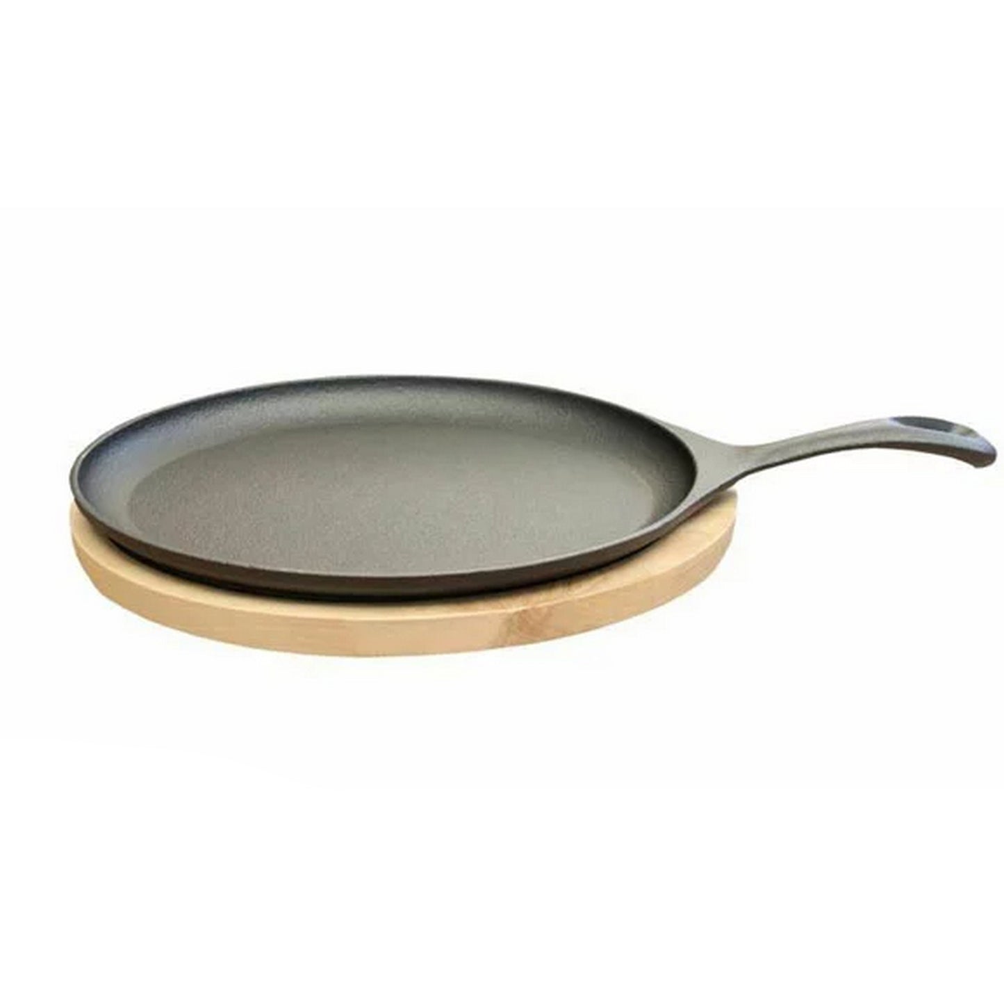 Cast Iron Sizzler Pan Serving Plate Dish - FlyingCart.pk