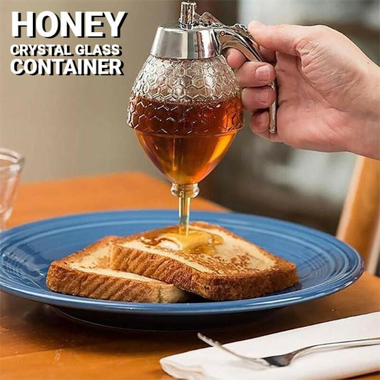 Transparent Honey Dispenser Jar - FlyingCart.pk