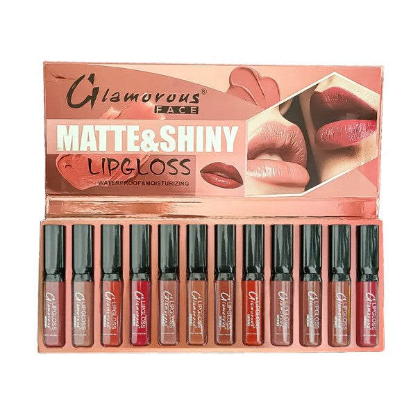 Glamorous Face 12 In 1 Lip Gloss Set-FlyingCart.pk