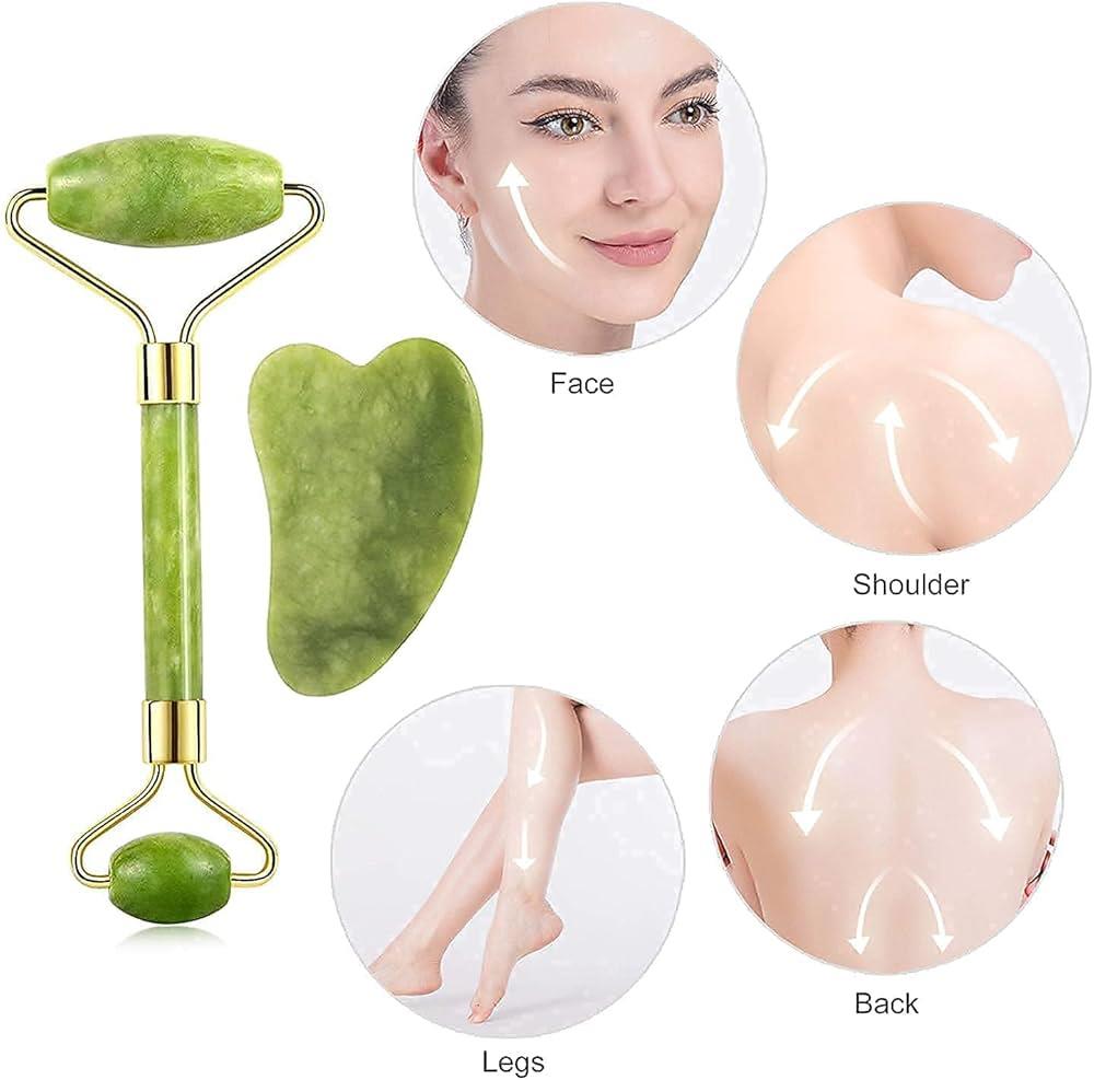 Gua Sha Jade Stone 2 in 1-FlyingCart.pk
