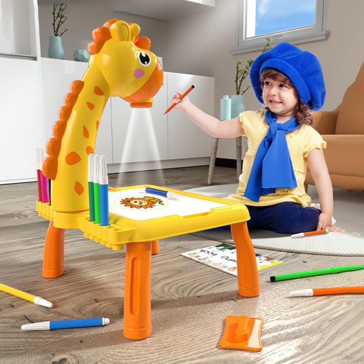 Kids LED Projector Drawing Table Toy-art Board Painting Set