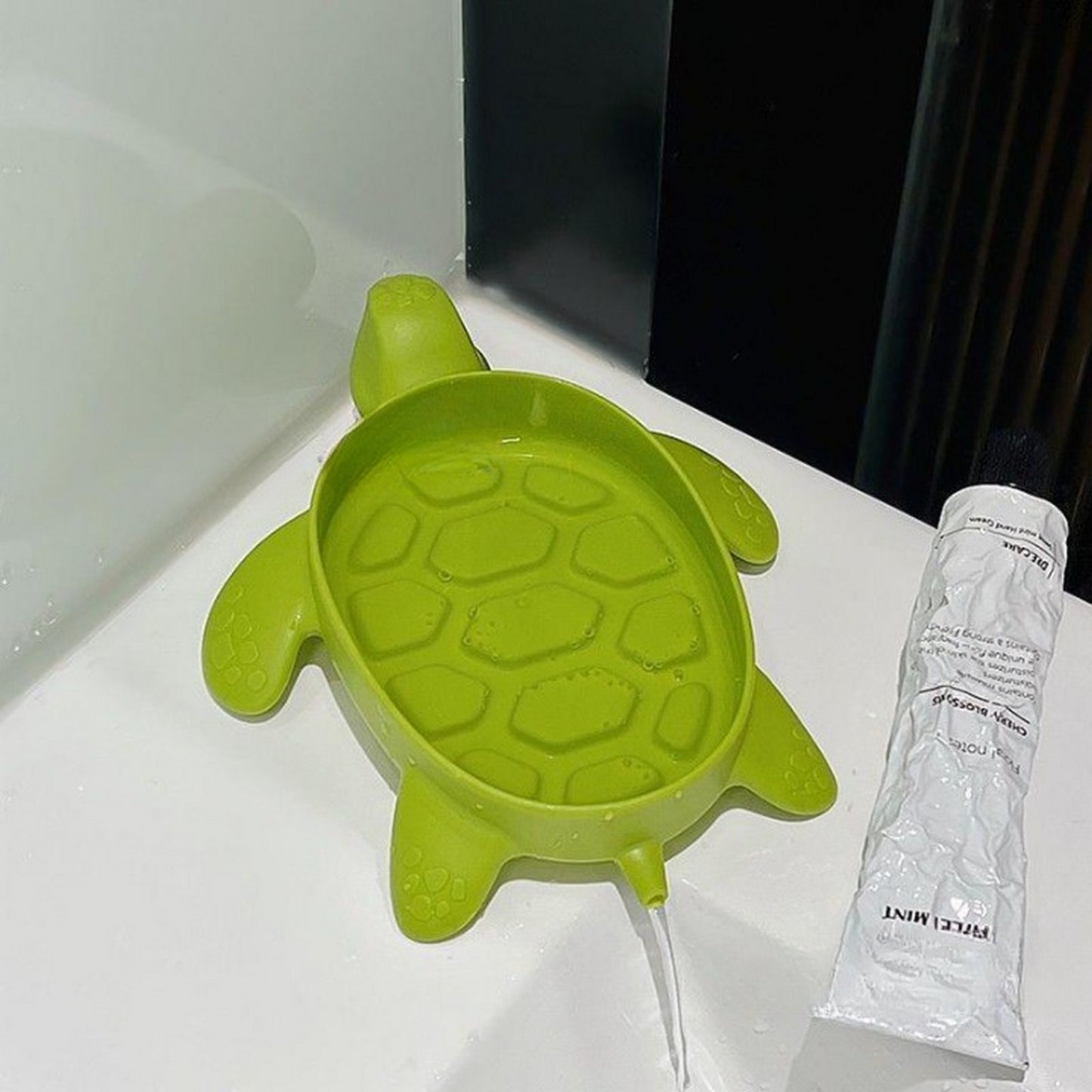 Cute Turtle Shape Soap Dish Holder Soap Storage Draining Tray - FlyingCart.pk