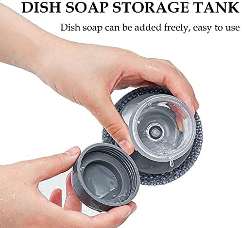 Kitchen Soap Dispensing Liquid Palm Brush 2 in 1 - FlyingCart.pk