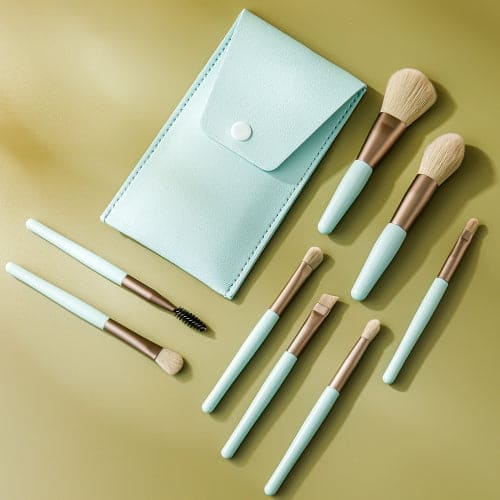 Pouch make up brush 8 piece set