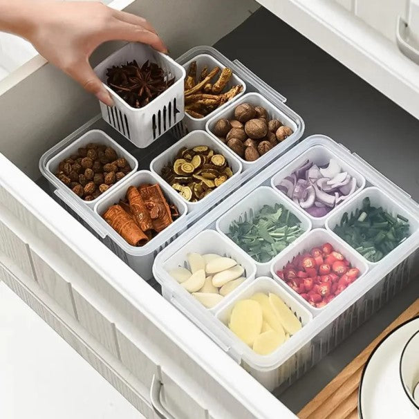 Vegetable & Fruit Storage Box with Lid - FlyingCart.pk