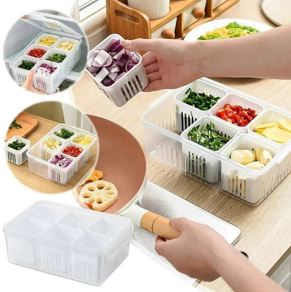 Vegetable & Fruit Storage Box with Lid - FlyingCart.pk
