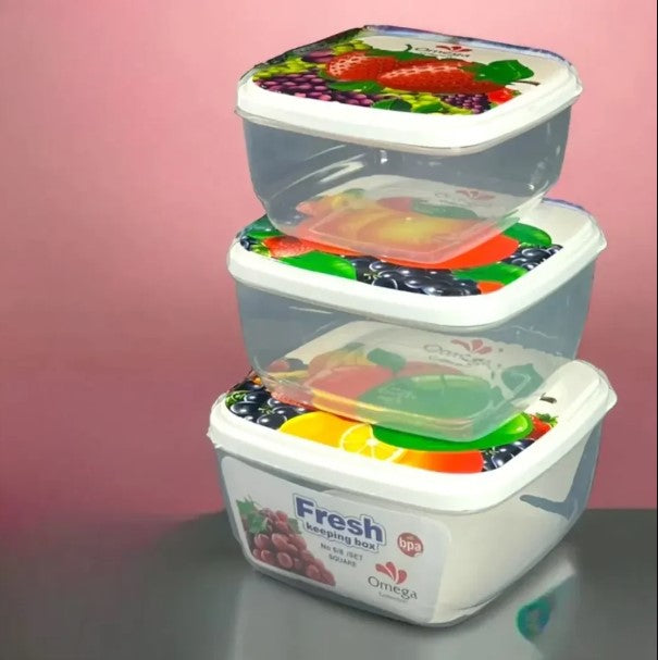 Square Fruity Box Set Of 3 - FlyingCart.pk