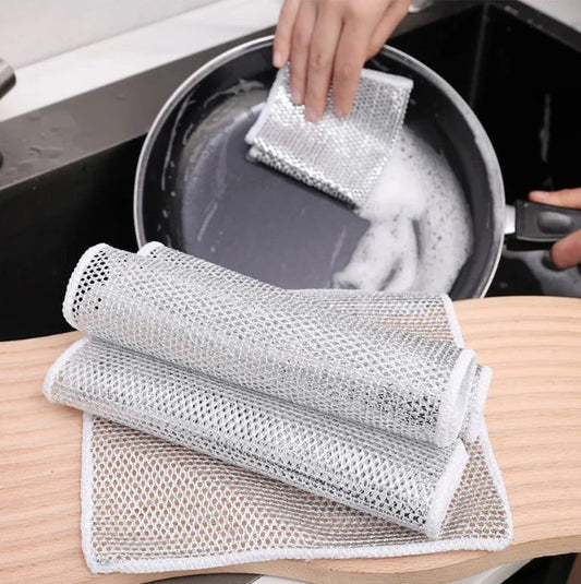 Silver Wire Cleaning Wash Towel Pack of 5 - FlyingCart.pk