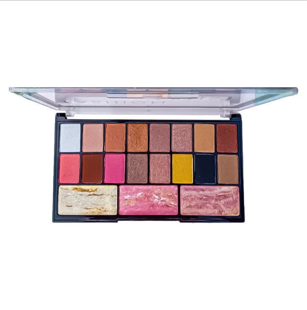 Glamorous Face Eyeshadow Palette 14 Shimmer, 2 Matte, Terracotta Blush, Highlighter - FlyingCart.pk