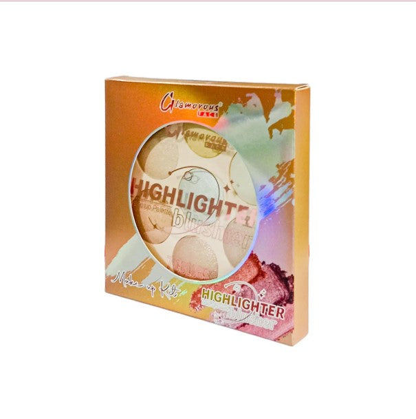 Glamorous Face Highlighter & Blusher Palette