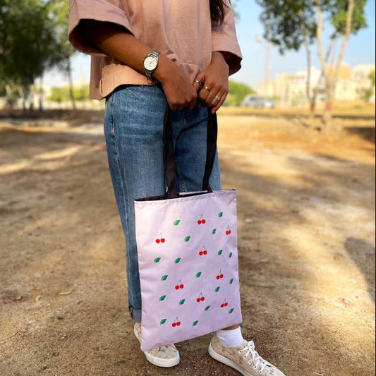 Cherry Pattern Tote Bag - Flyingcart.pk