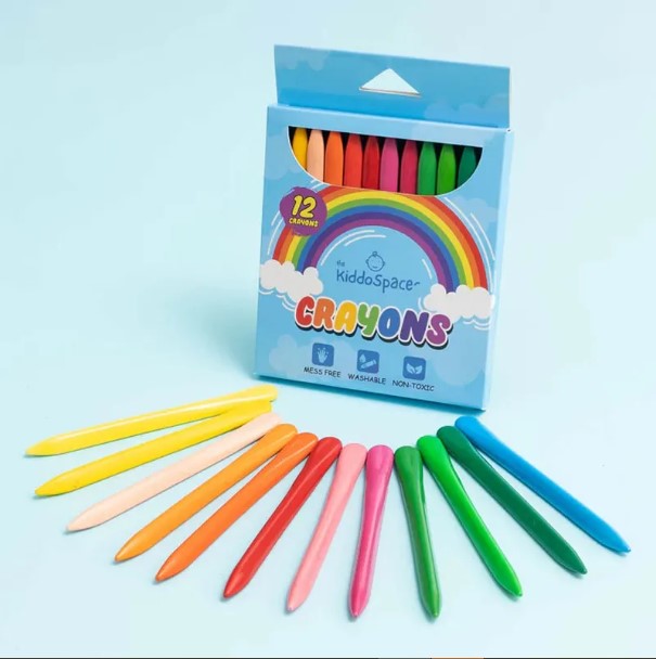 Art Supply Child Plastic Crayons – Pack of 12 with Box - FlyingCart.pk