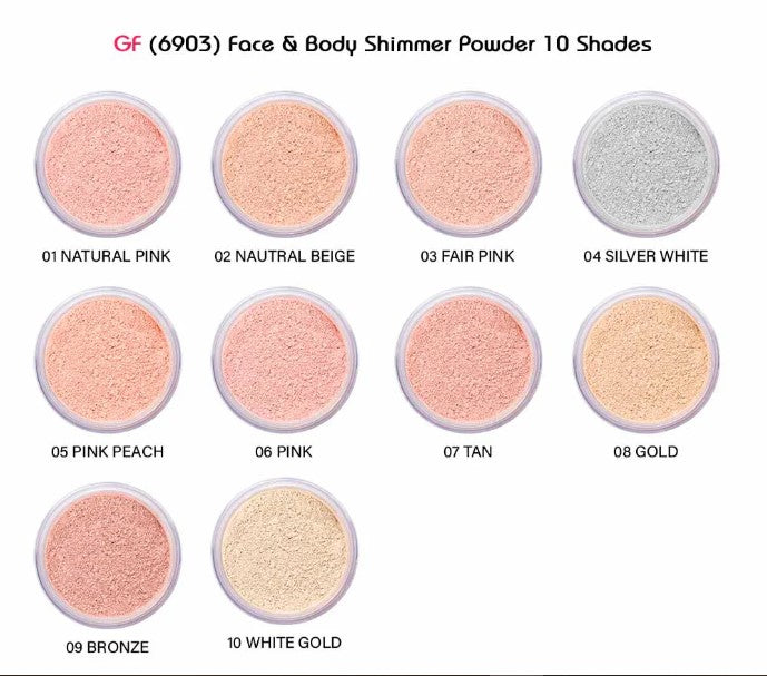 Glamorous Face Loose Face & Body Shimmer Powder - FlyingCart.pk