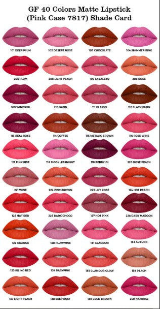 Glamorous Face Matte Lipstick with Vitamin E & Aloe Vera Extracts (Pink Case) shade-109 Windsar-FlyingCart.pk