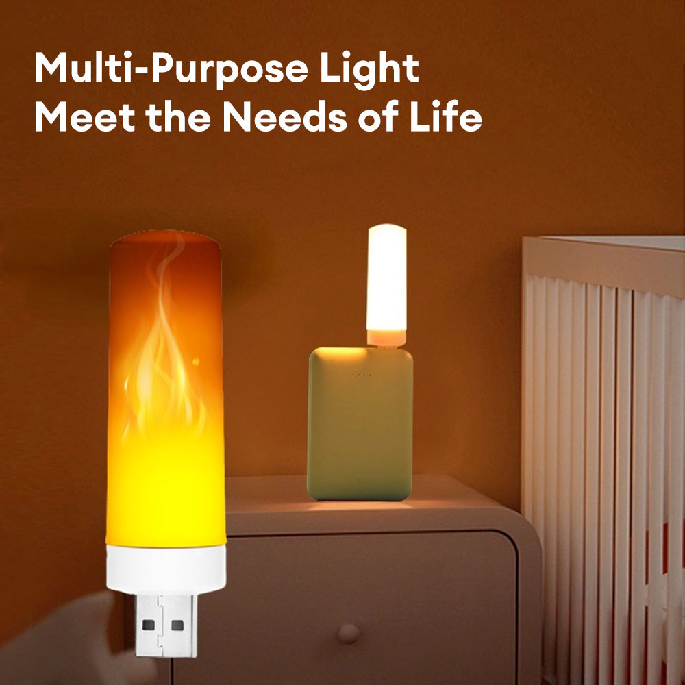 USB Mini Night Flame Lamp - FlyingCart.pk