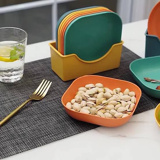 Multi-function Spit Bone Dish Set 10-Piece - FlyingCart.pk