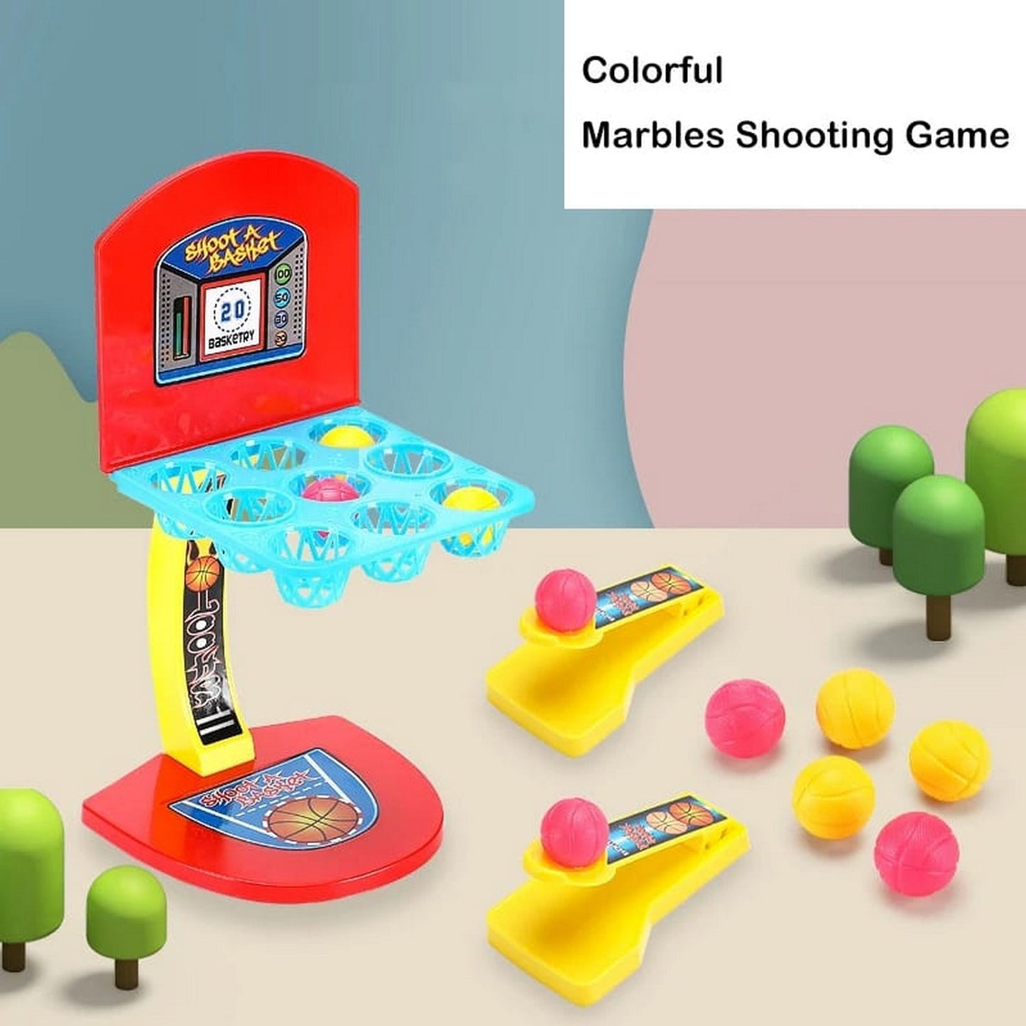 Finger Basketball Plastic Aim And Score Game Set - FlyingCart.pk