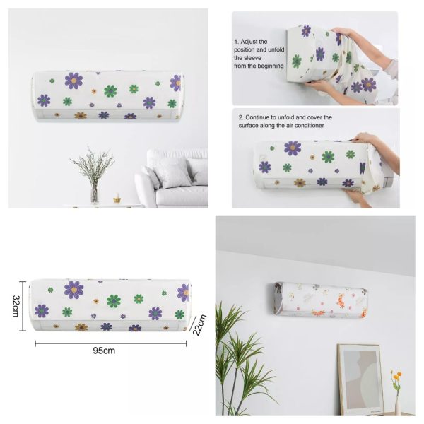 Air Conditioner Dust Cover – Wall Mounted Indoor Protective Cover (Random Print) for 1 Ton AC - Flyingcart.pk