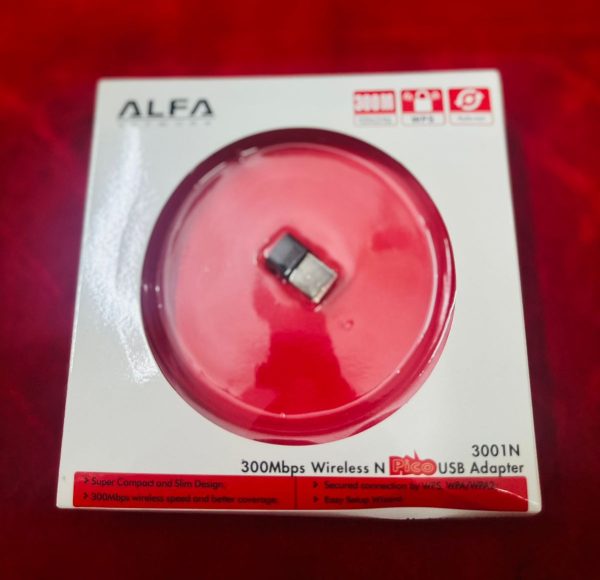 Alfa Mini USB WiFi Adapter | 300Mbps Wireless LAN Card for Computer & Laptop - Flyingcart.pk