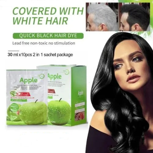 Apple Ammonia Free Black Hair Cream - Flyingcart.pk