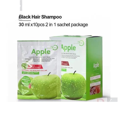 Apple Ammonia Free Black Hair Cream - Flyingcart.pk