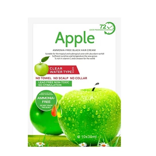 Apple Ammonia Free Black Hair Cream - Flyingcart.pk