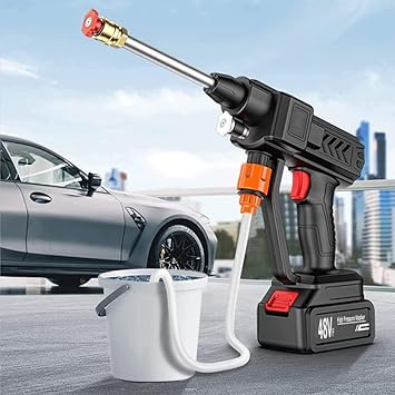 Automatic Cordless Wireless Car Wash Spray Gun – High Pressure 48V - Flyingcart.pk