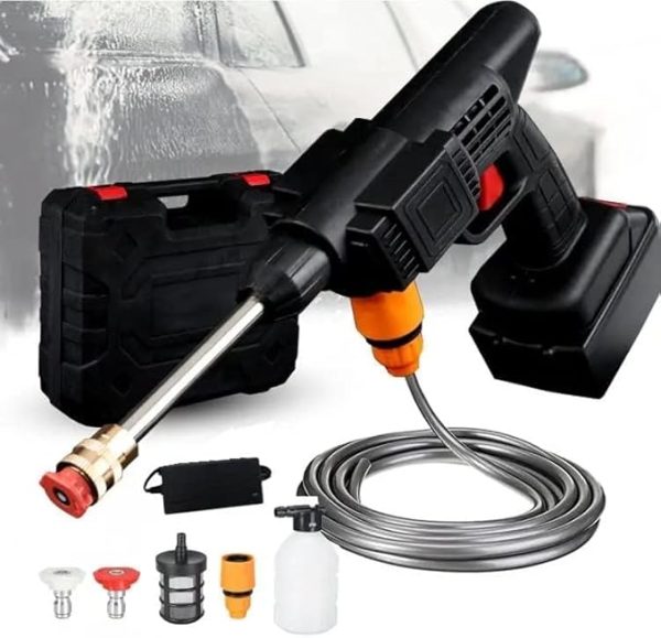 Automatic Cordless Wireless Car Wash Spray Gun – High Pressure 48V - Flyingcart.pk