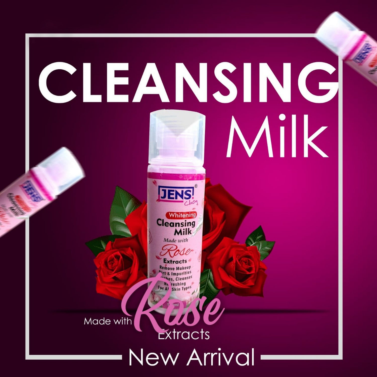 Jens Choy Rose Whitening Cleansing Milk - FlyingCart.pk