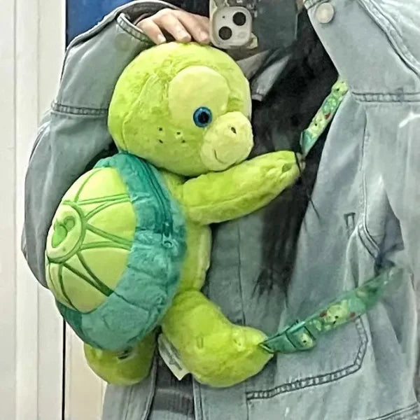 Super Soft Stuffed Animal Turtle Bag for Kids - Flyingcart.pk