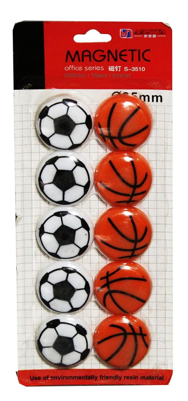 basketball-football-refrigerator-magnets-set-of-10-durable-sports-themed-decorative-magnets-1-5-x-1-5-inches-5-flyingcart.pk