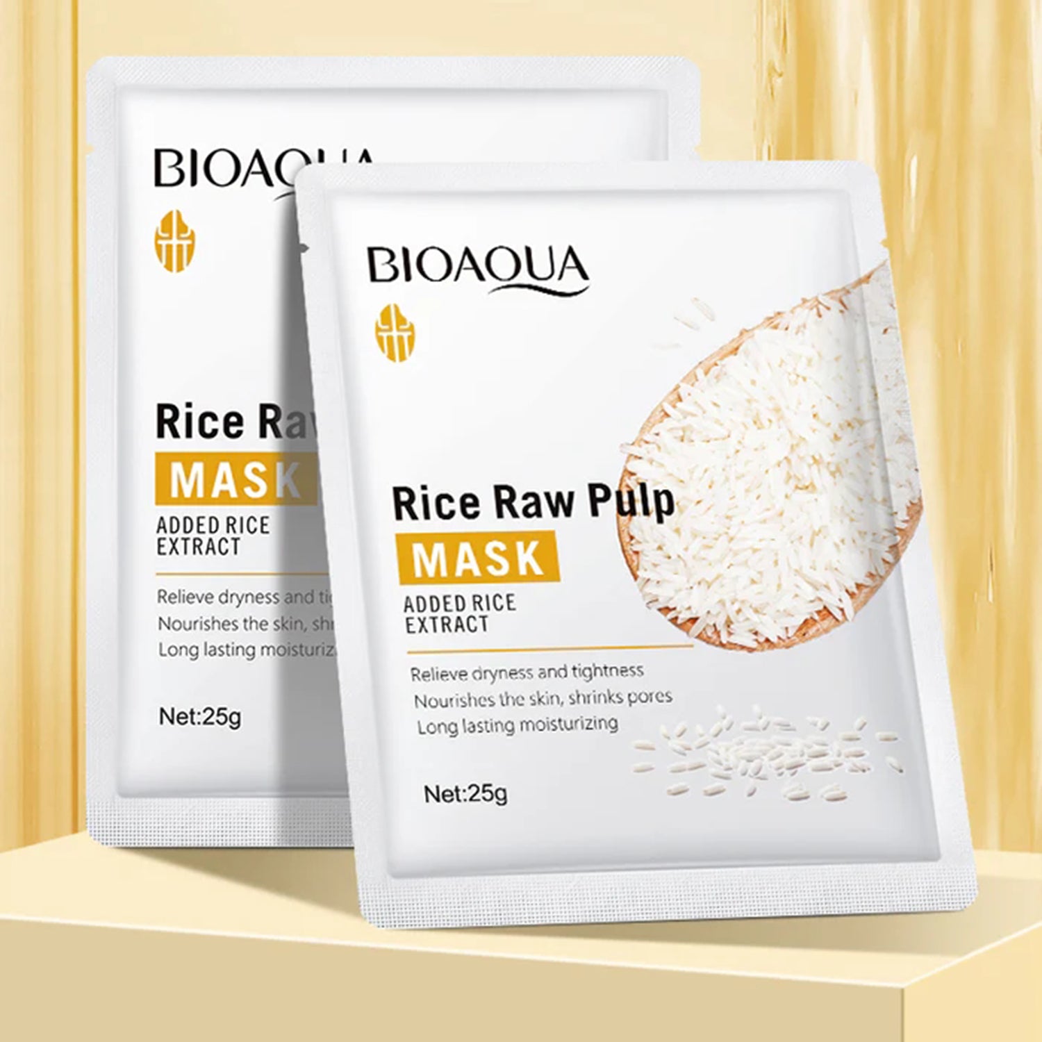 BIOAQUA Rice Raw Pulp Moisturizing Face Mask Sheet - FlyingCart.pk