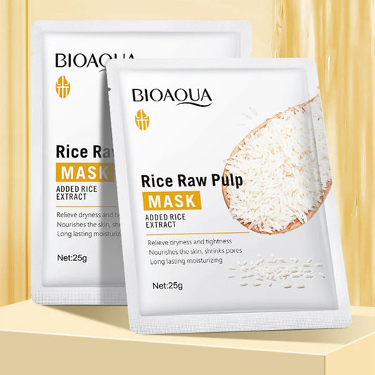 BIOAQUA Rice Raw Pulp Moisturizing Face Mask Sheet - FlyingCart.pk