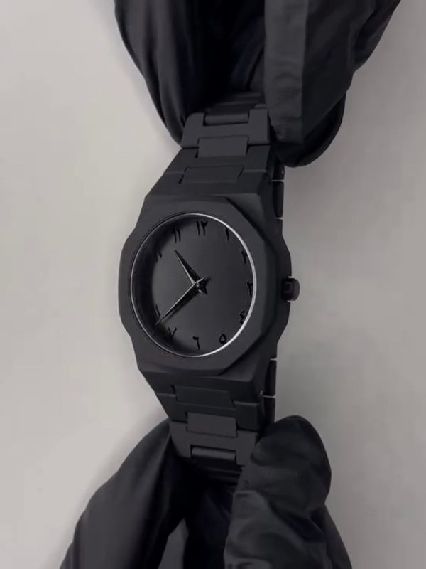 Black Aura Quartz Watch – Stylish Analog Watch for Men & Boys - Flyingcart.pk