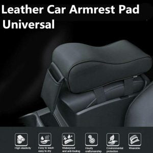 Black Car Center Console Armrest Cushion with Mobile Pocket - Flyingcart.pk