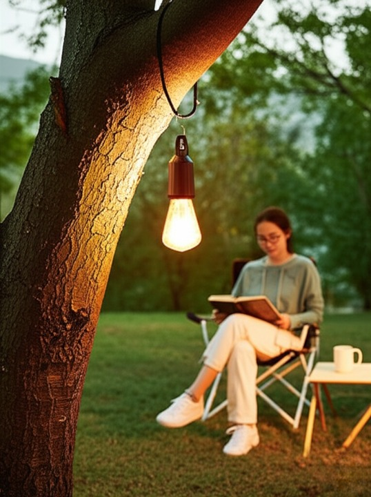 Camping Rechargeable LED Bulb – Portable Hanging Light with Type-C Charging